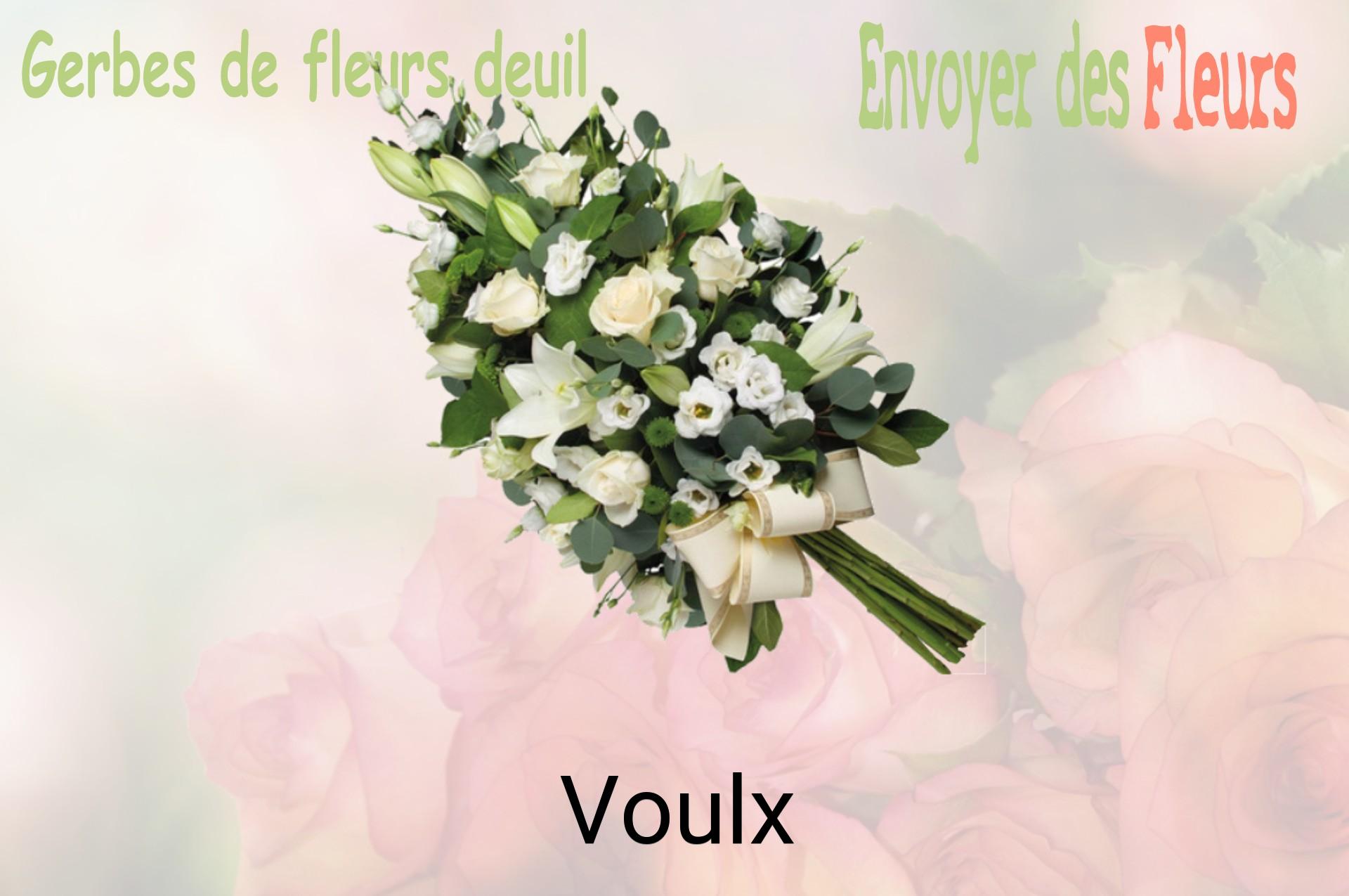 Gerbe de fleurs de deuil livrée à Voulx